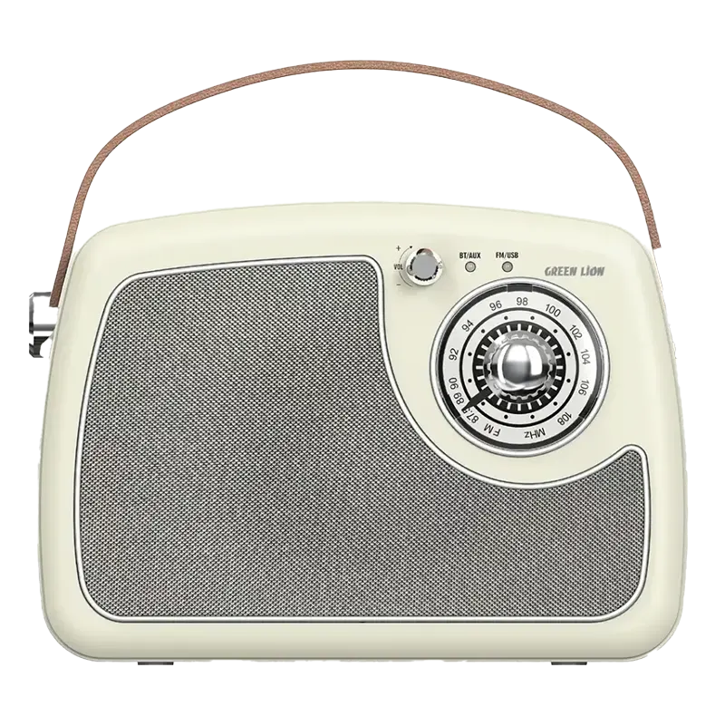 Green Lion RETRO Radio Speaker Biege Mascom International.webp